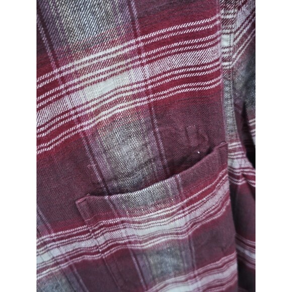 Outerknown Shirt Mens Large Transitional Slub Flannel Plaid Lumberjack Cozycore - Picture 10 of 16